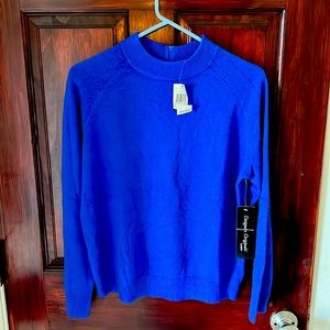 Royal blue woman’s mock neck sweater - brand new
